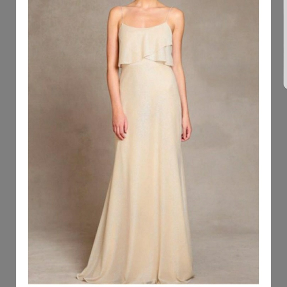 Jenny yoo Blake gold sequin dress